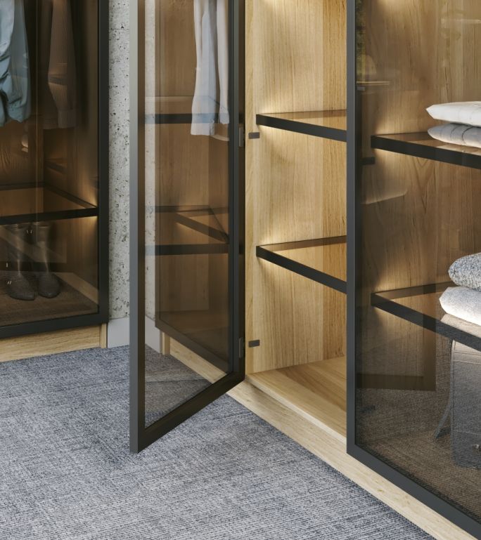 zobal fronty szklane w ramie aluminiowej