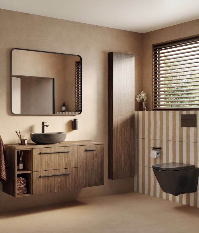 łazienka w stylu modern organic