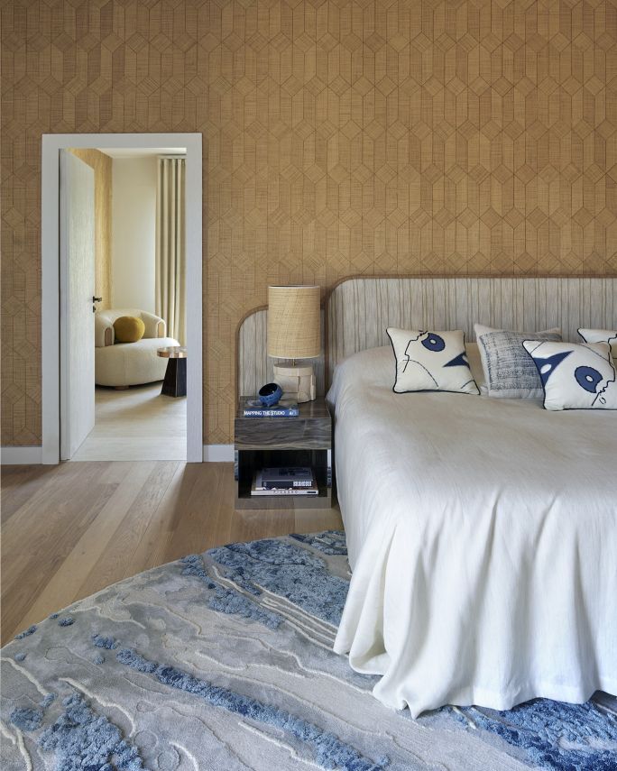 elegancka sypialnia w willi w stylu quiet luxury