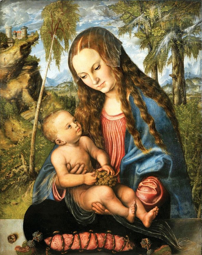 Madonna pod jodłami Lucas Cranach Starszy