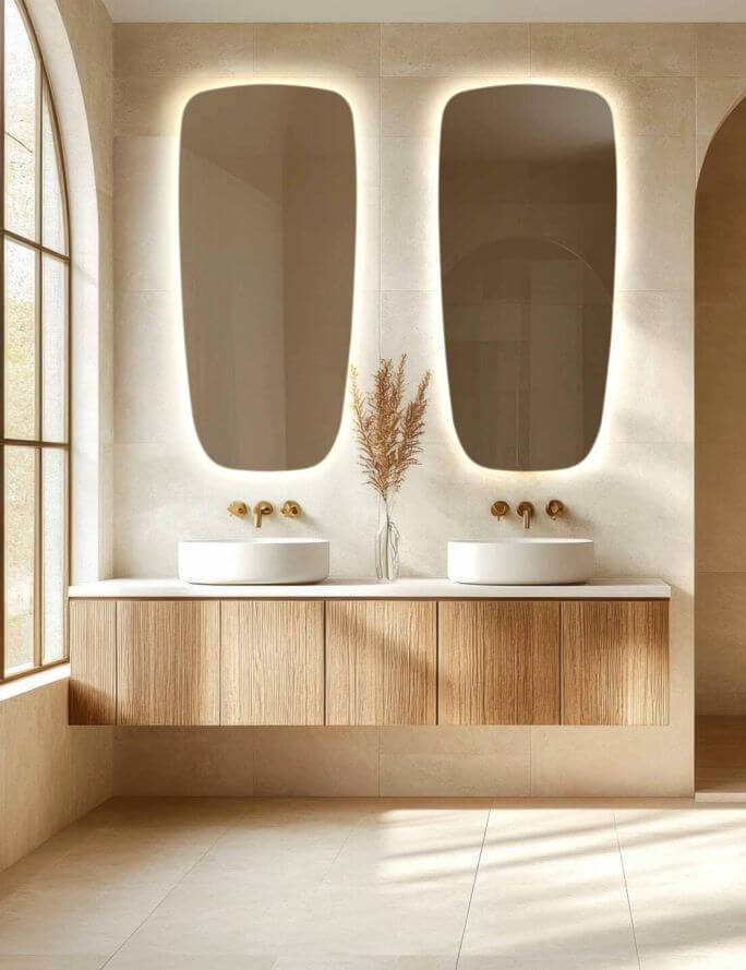 lustro w stylu japandi od lustro w ramie