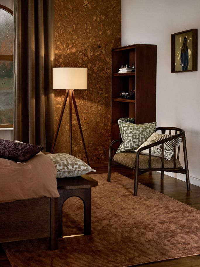 nastrojowe lampy podłogowe do sypialni