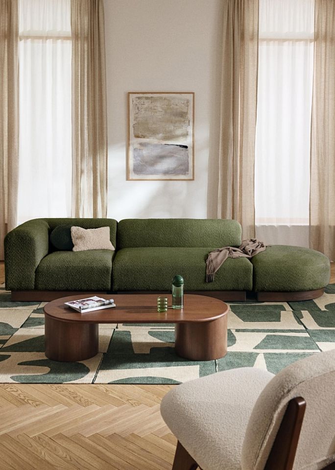 zielona sofa modułowa do salonu