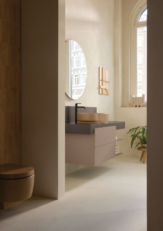 matowe wykończenia w łazience