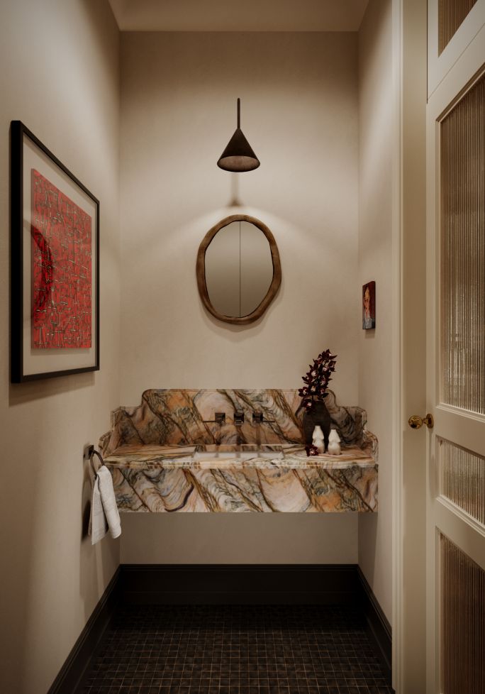 marmurowa blat do łazienki pod umywalkę