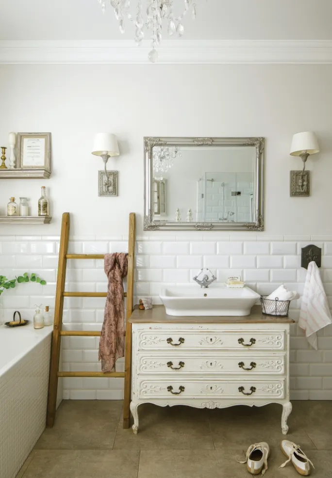 shabby chic łazienka