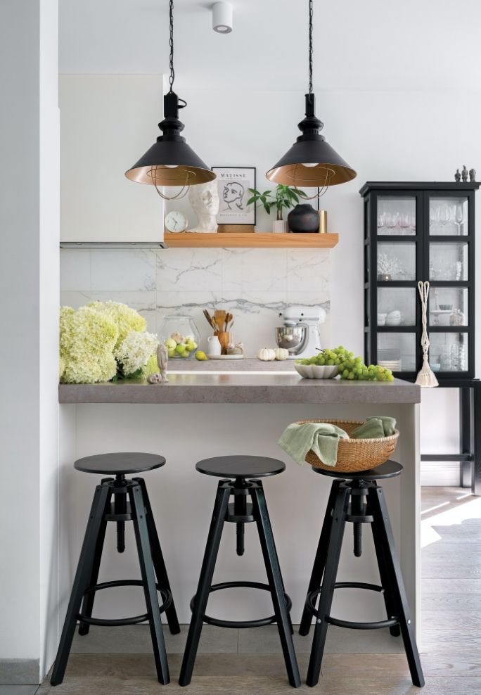 czarno biała kuchnia