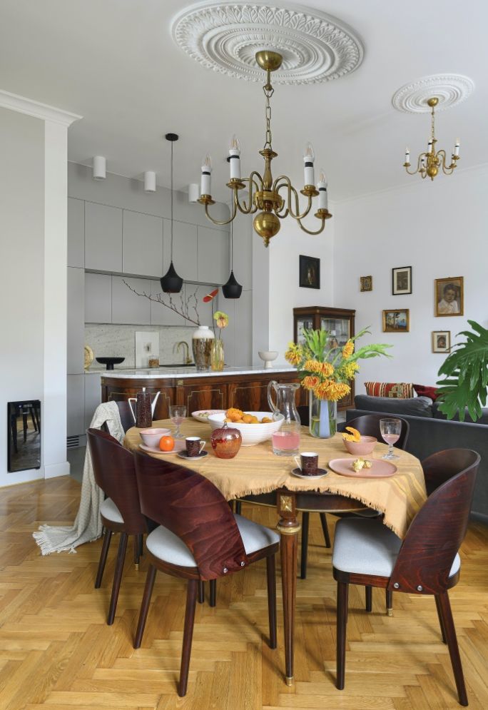 wyspa kuchenna w mieszkaniu w kamienicy