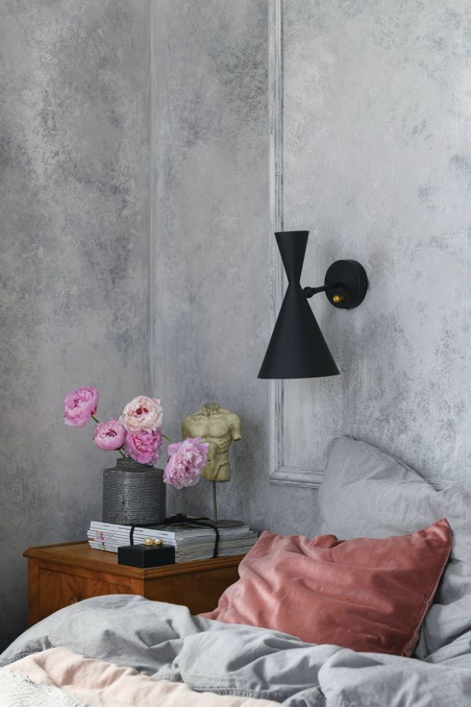 sypialnia styl loftowy