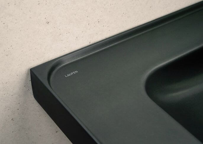 czarna umywalka laufen