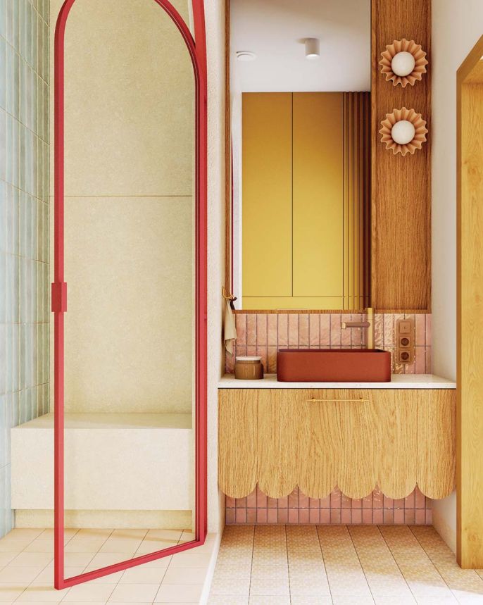 dopamine decor kolorowa łazienka