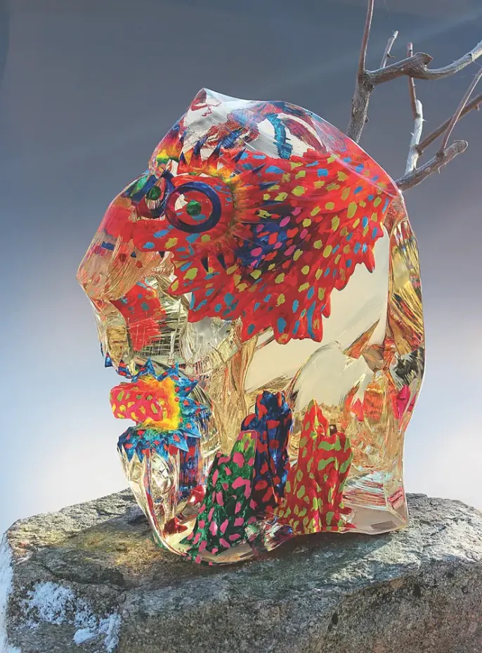 Czesław Zuber szklane rzeźby