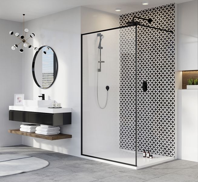 jak urządzić biało-czarną łazienkę