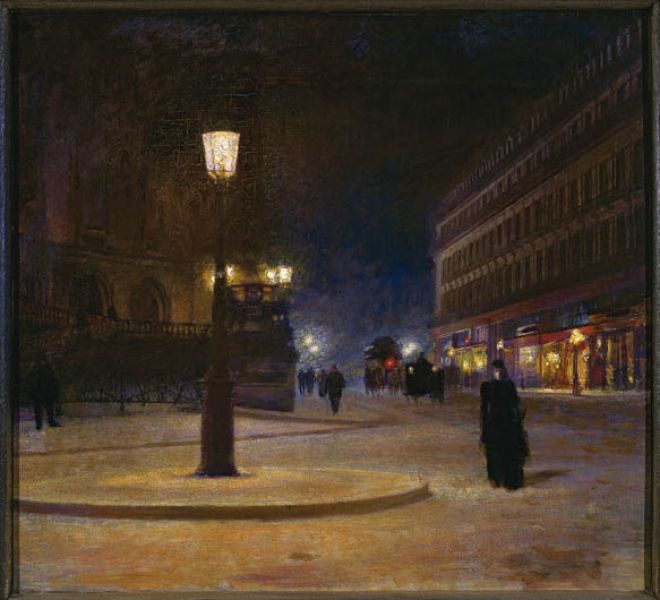 Ludwik de Laveaux, Plac opery w Paryżu , 1893 r., MUZEUM NARODOWE W WARSZAWIE