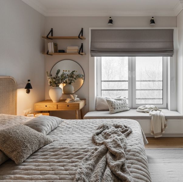 przytulne wnętrza w bieli beżach i drewnie