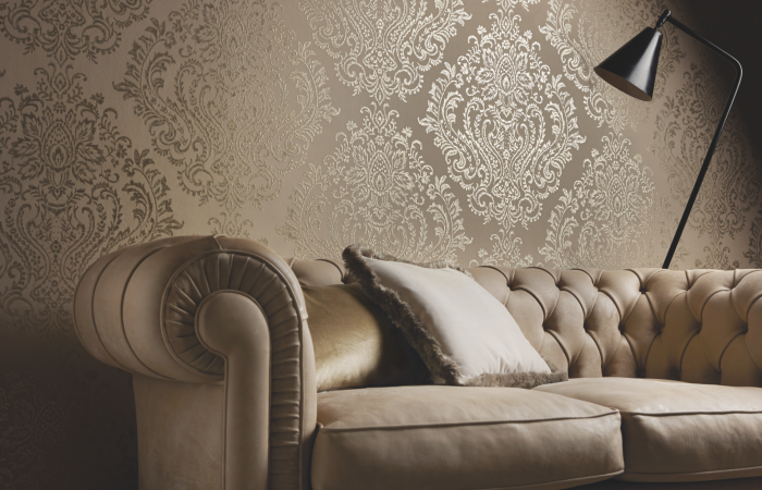 Tapety z jedwabiu, satyny i aksamitu