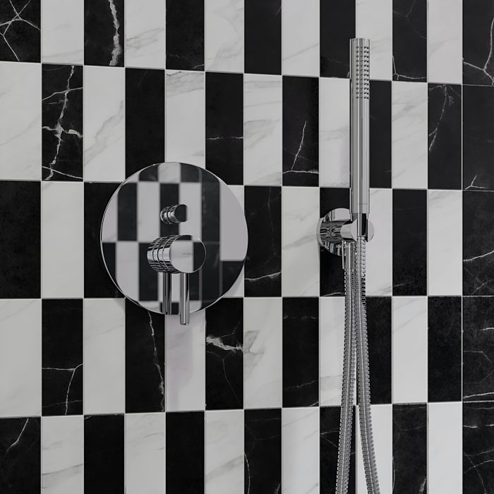 łazienka w stylu maximalist bauhaus