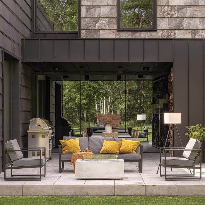 nowoczesny dom otulony zielenią