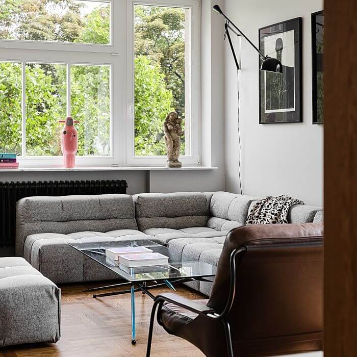 przedwojenna elegancja i współczesny design w mieszkaniu na Mokotowie