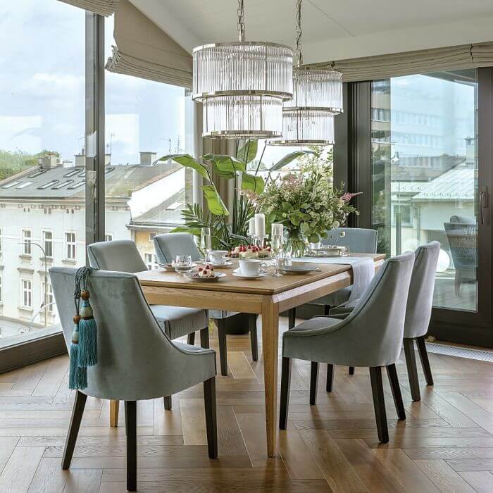 aranżacja luksusowego penthouse z widokiem na wawel