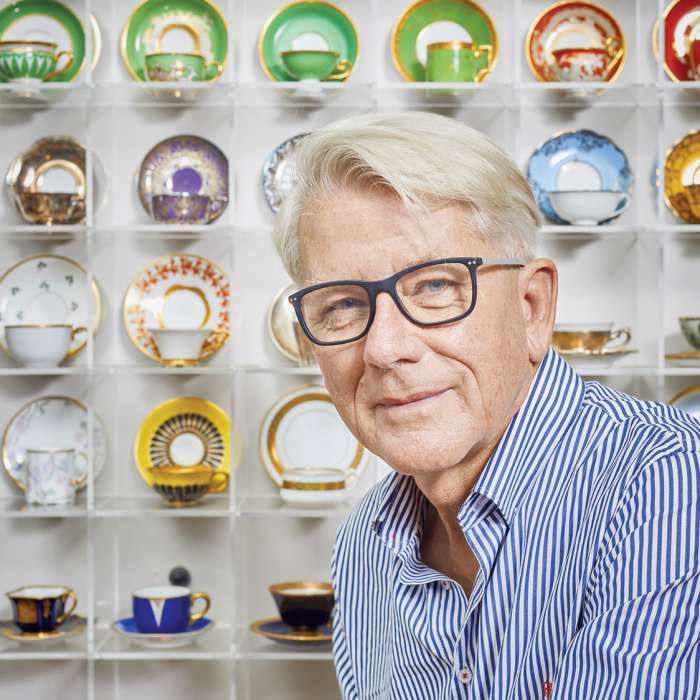 Andrzej Kareński-Tschurl kolekcjoner porcelanowych filiżanek