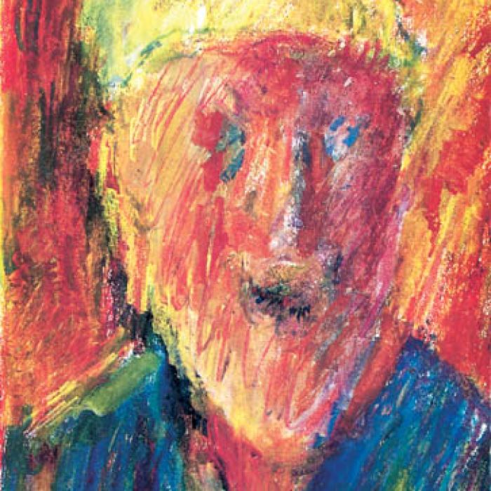 Jerzy Panek, Autoportret w żółtym kaszkiecie , 1999 r., Rempex