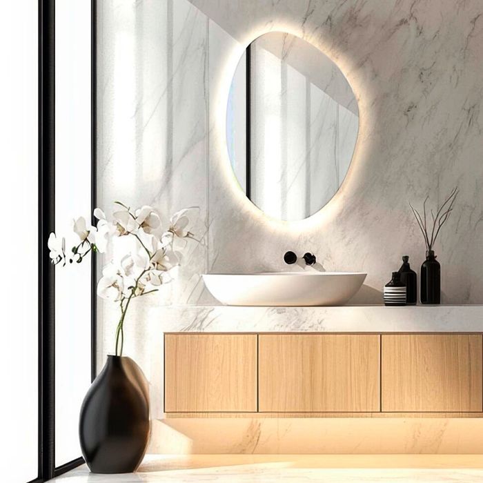 lustro w stylu japandi