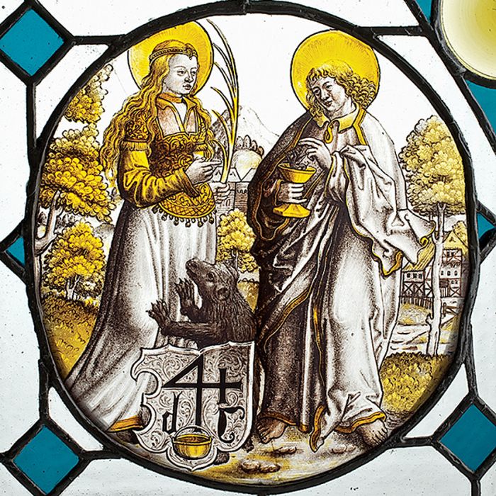 Św. Małgorzata i Jan Ewangelista , Nadrenia, ok. 1520 r.