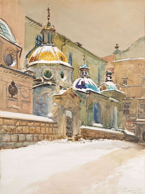 Leon Wyczółkowski: Kaplica Zygmuntowska na Wawelu, 1913 r.