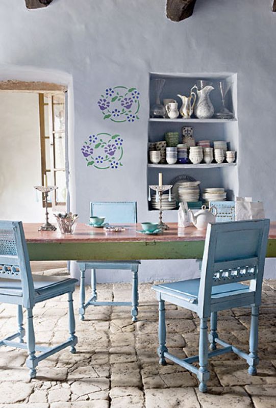 Gotowy wzór na ścianie. Kolory południa