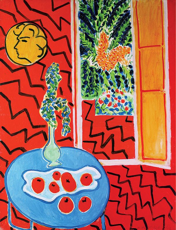 Henri Matisse Czerwone wnętrze z martwą naturą , 1947 r.