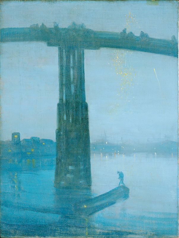 Noktum w błękicie i złocie: stary most Battersea , 1872-1875 r.