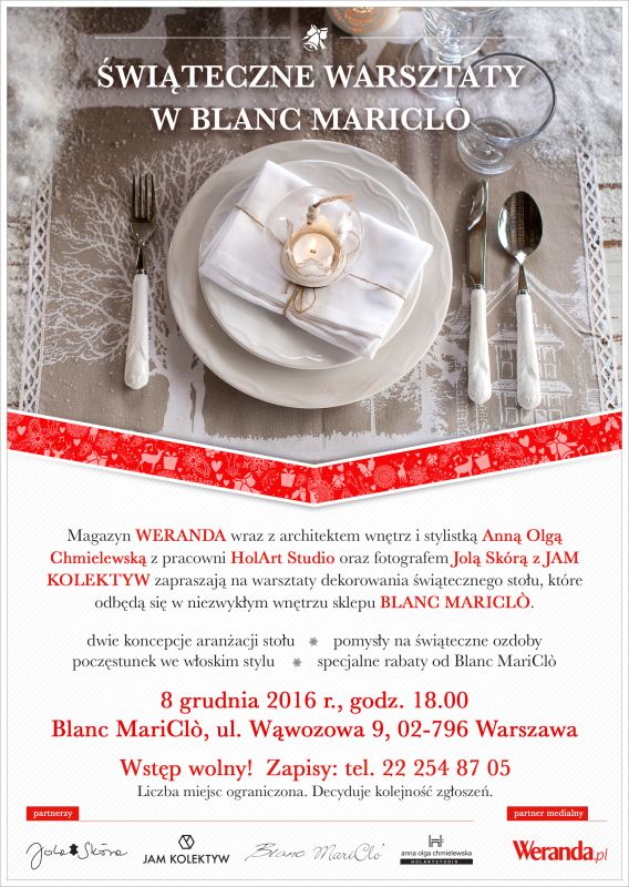 Warsztaty dekorowania świątecznego stołu