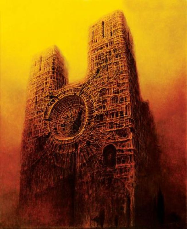 Zdzisław Beksiński Bez tytułu, 1983 r., Muzeum Historyczne w Sanoku i www.belvederegallery.com