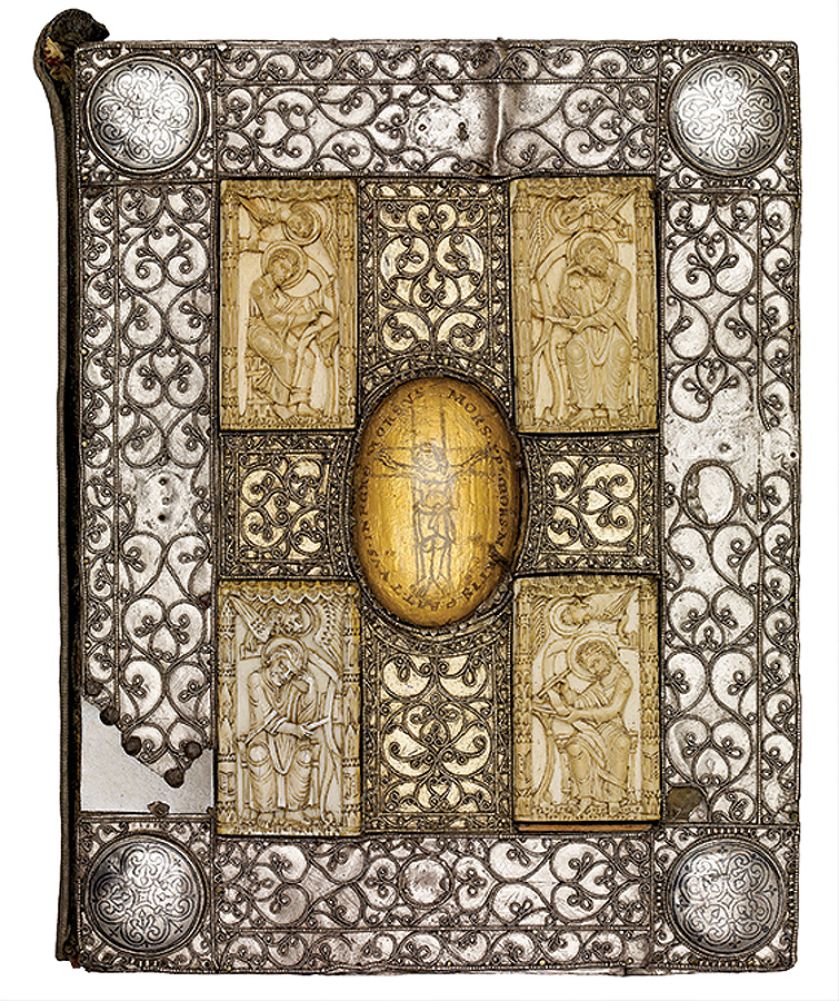 Ewangeliarz z Mondsee, zdobiony srebrem i kością słoniową, Othlon z Regensburga, XI-XII w., Niemcy