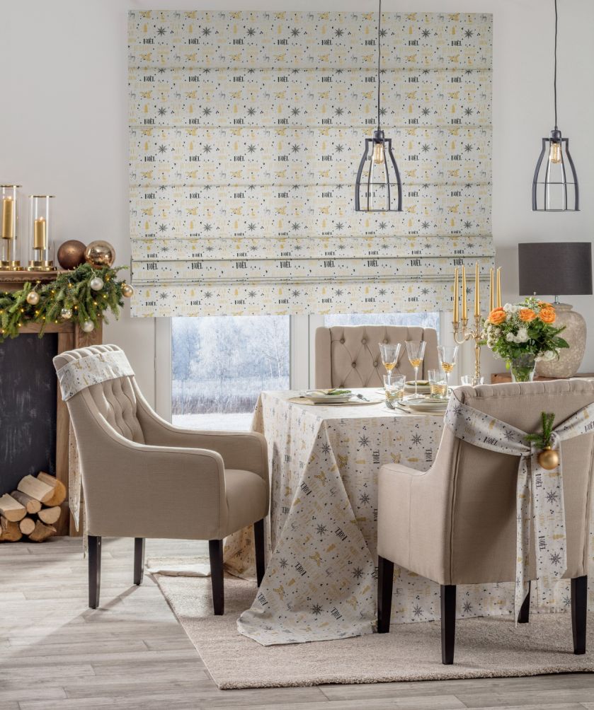 Święta w beżu i złocie, aranżacja Dekoria.pl