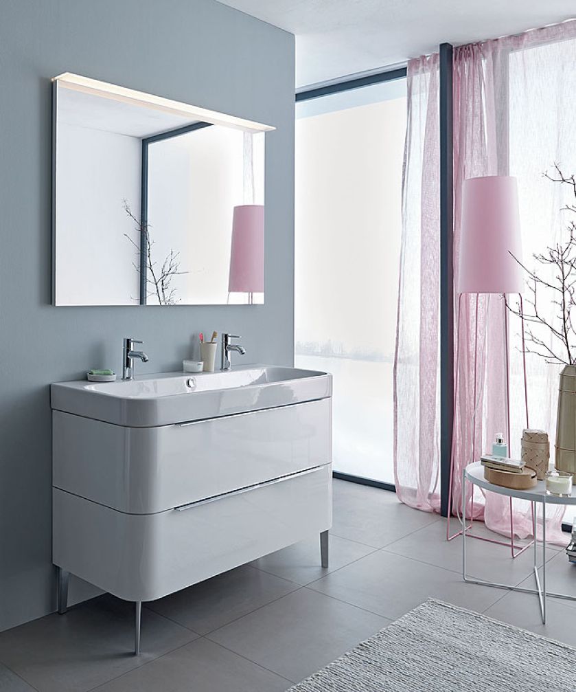 HAPPY D.2, kolekcja obejmuje 12 rodzajów umywalek i 13 typów wanien oraz różnie wykończone meble,