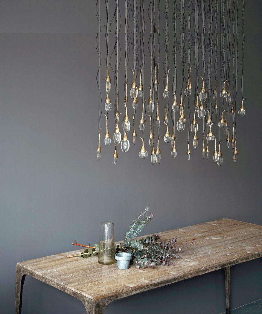 Lampa Seed Cloud. Lampy z metalu i kryształków