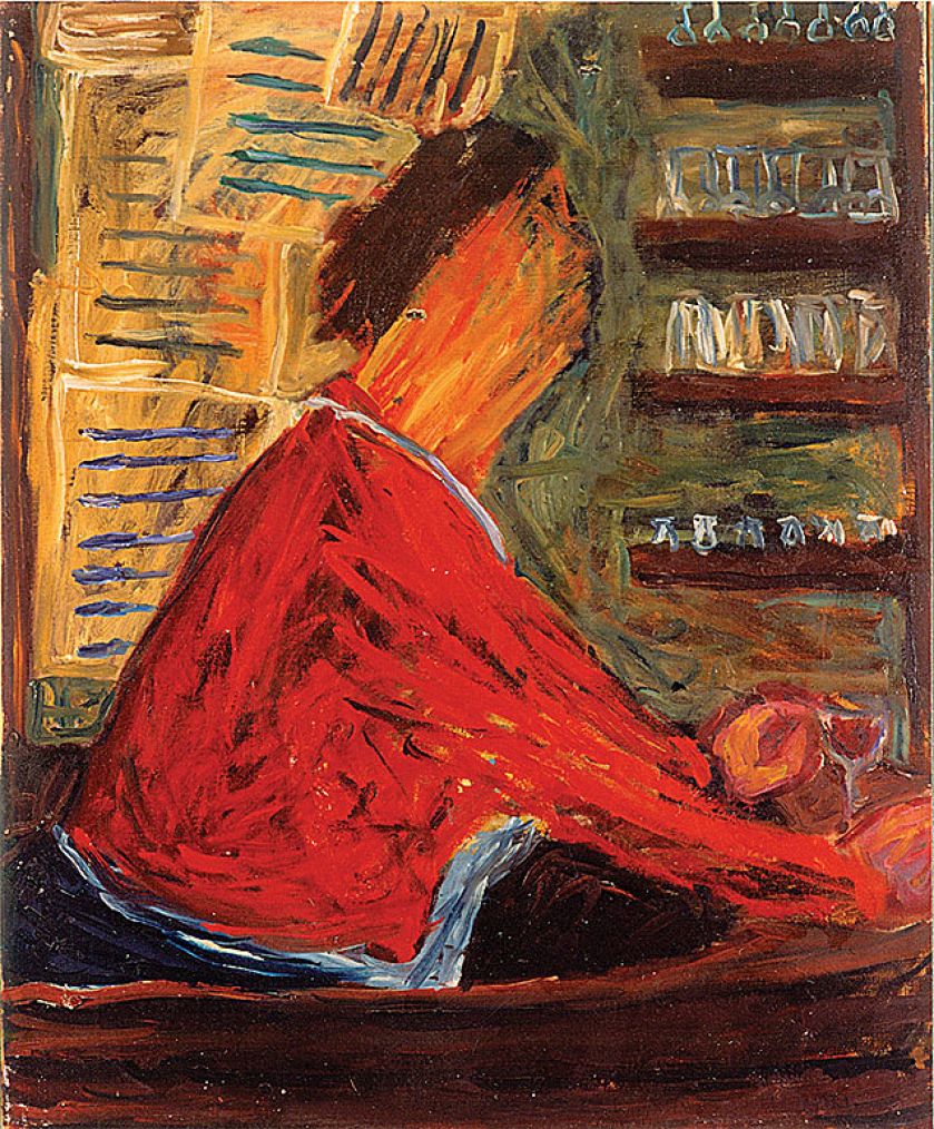 Czerwona kobieta w bistro (Nad kieliszkiem) , 1964 r.