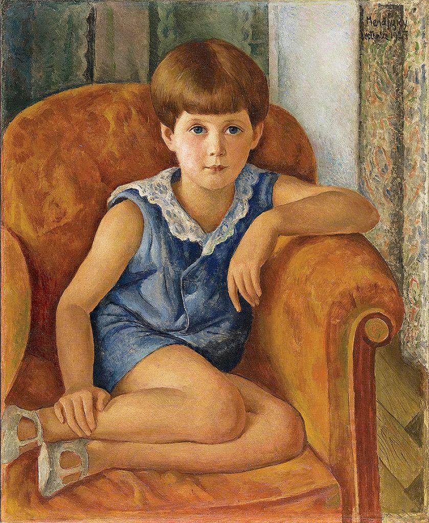 Portret dziecka z błękitnymi oczami , 1925 r.