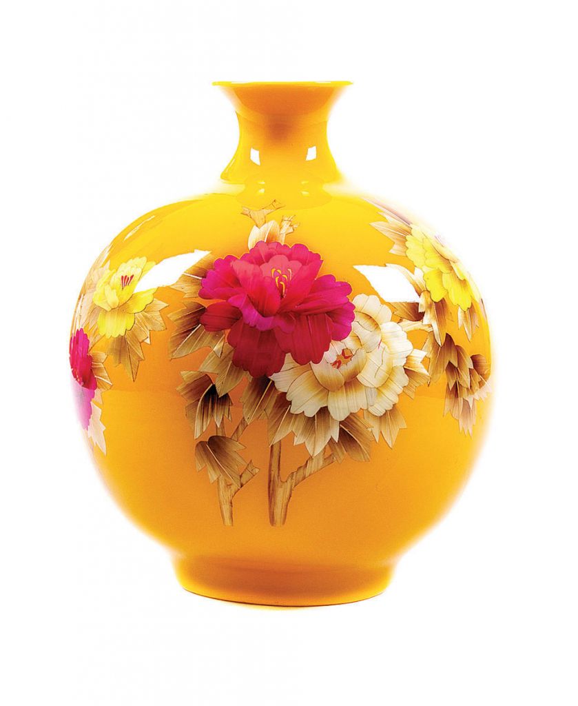 wazon dekorowany źdźbłami pszenicy, HOMEELEMENTS, homeelements.co.uk