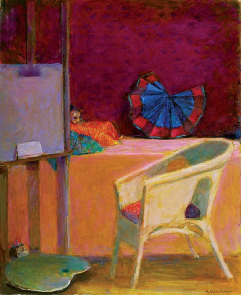 Moryciński wielokrotnie i w różnych nastrojach malował swój strych.