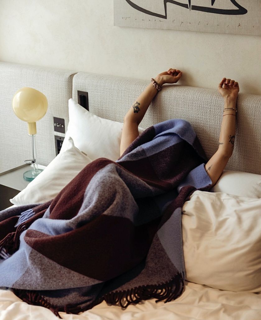 ciepły koc wełniany