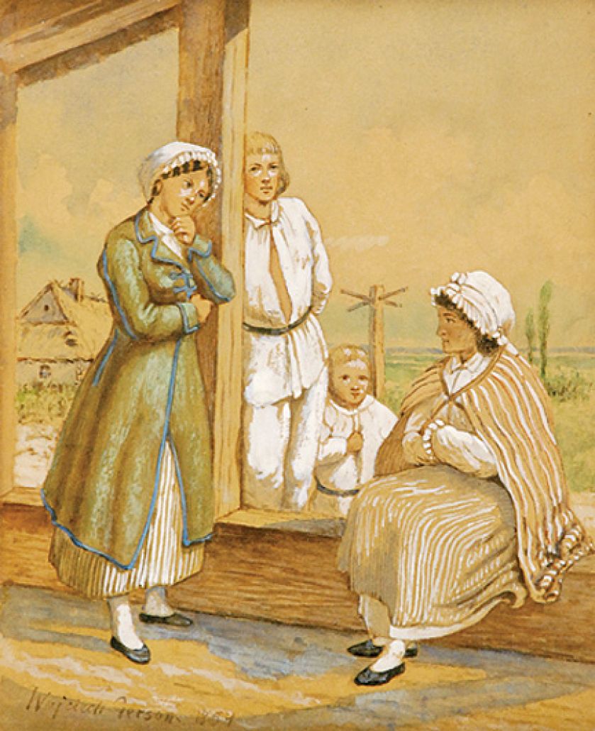 Rodzina wieśniacza , 1854 r., 187. Aukcja Dzieł Sztuki i Antyków, z dn. 21.11.2012, REMPEX