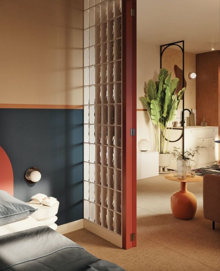 ścianka działowa z luksferów