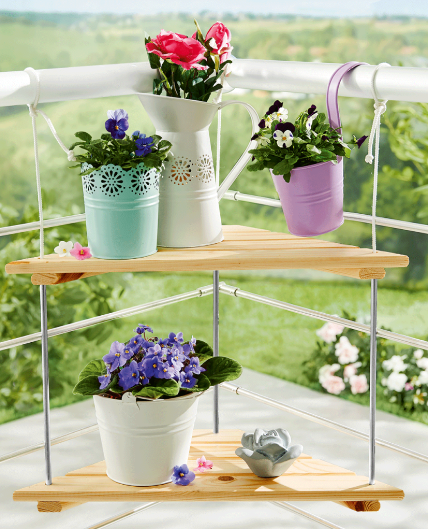 półeczki i dekoracje na balkon