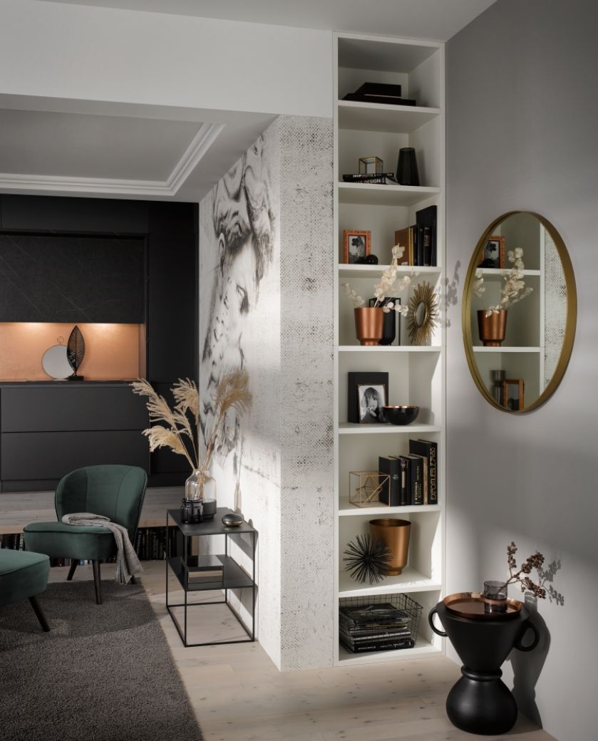 regał do kuchni aranżacja