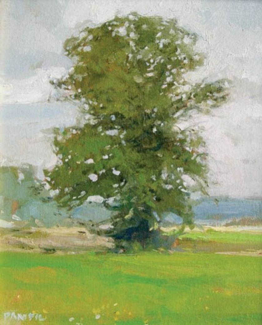 Józef Panfil, Dąb - motyw z Budziszewic , 2007 r., cw 3900 zł, RYNEK SZTUKI ŁÓDŹ