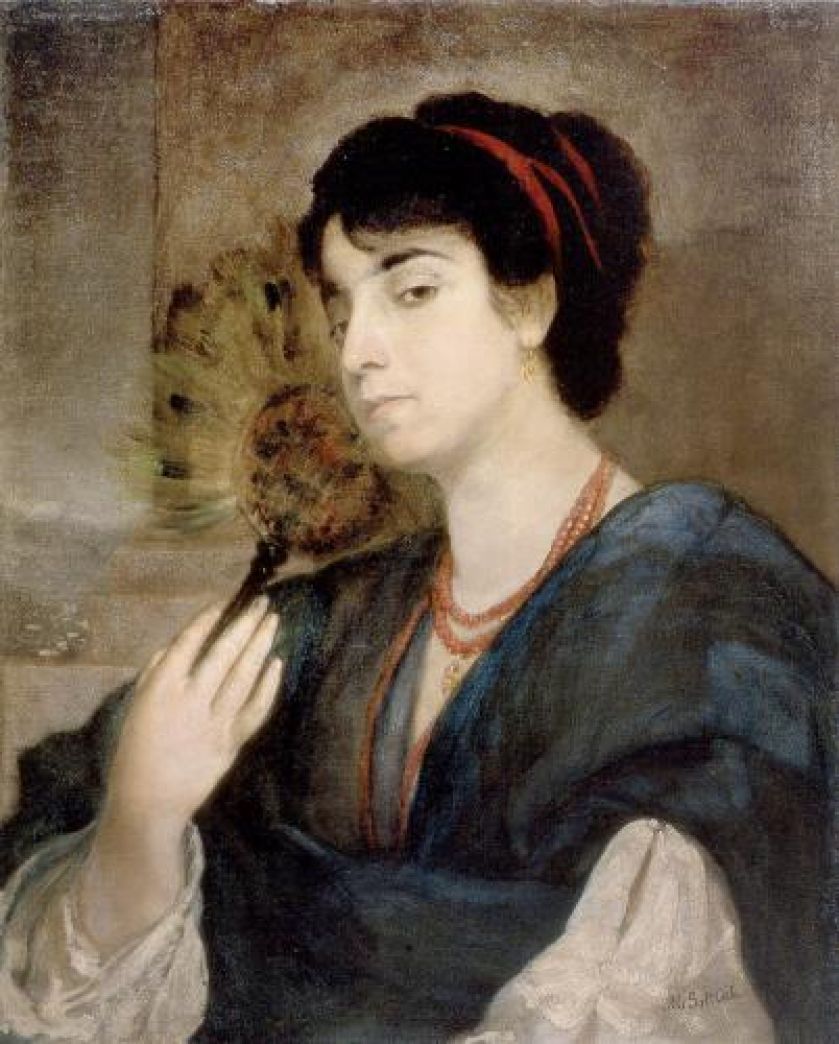 Maurycy Gottlieb Sulamitka (Dama z wachlarzem) , 1877 r., Muzeum Śląskie w Katowicach