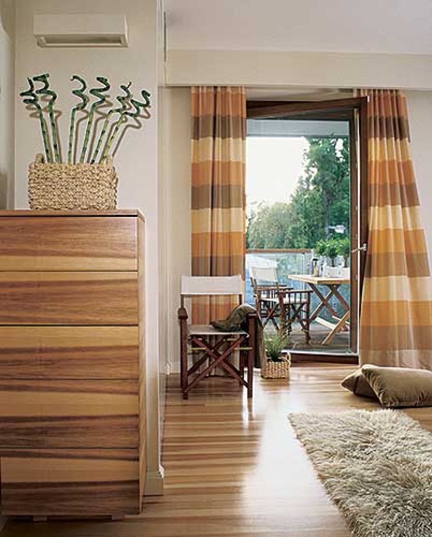 Z sypialni możemy wyjść na taras. Apartament pilota